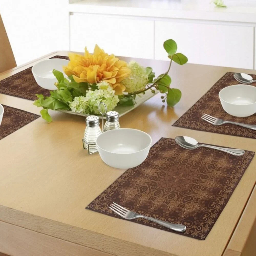AMBESONNE Persian 4 Pc Placemat Set